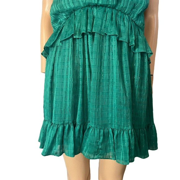 Lovers + Friends Banks Mini Dress Halter Tied Strap Ruffle - Picture 2 of 8